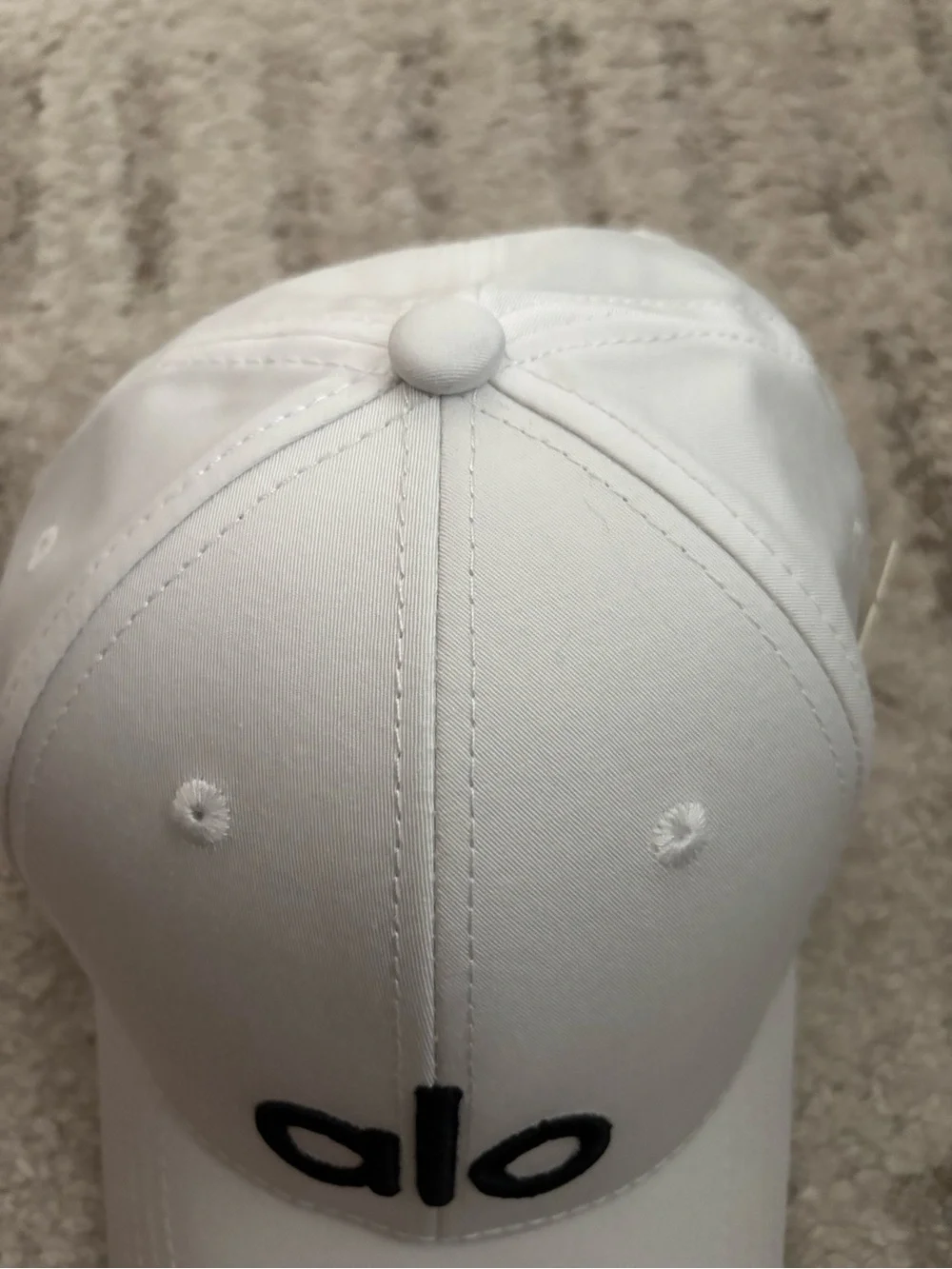 Alo White Logo Baseball Cap